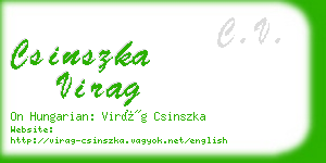 csinszka virag business card